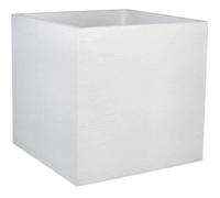 EDA Plastiques Pot de fleurs carré Graphit 49,5x49,5x49,5 cm 57 L Blanc cérusé