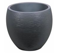 EDA Pot de fleurs Egg – Ø 50 cm – 46 L – H. 45 cm – Graphit (Gris anthracite)