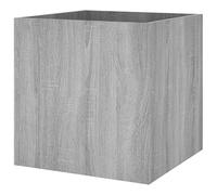 Pot de fleurs gris Sonoma 40 x 40 x 40 cm en matériau dérivé du bois, pour jardin et balcon, pot de fleurs durable avec design moderne, idéal pour les amateurs de plantes et le jardinage urbain