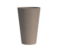 Pot De Fleurs Haut - - Green Care Sense Haut Taupe - 55 Cm - Garantie De 10 Ans - 100% Recyclé - Résistance Uv Et Gel