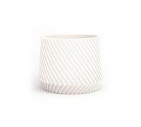 Klarstein Pot de fleurs Heusden fait à la main en polystone blanc