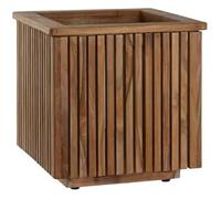 Pot De Fleurs - Home Esprit - Teck - 34,5 X 34,5 X 37 Cm - Multicolore - Bois Multicolore
