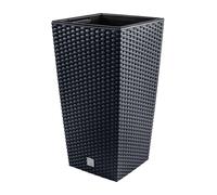 Pot de fleurs + insert pot de fleurs hauteur aspect rotin RATO SQUARE 7 taill...