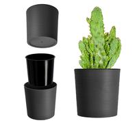Pot de fleurs KADAX avec copeaux de bois, cache-pot avec insert, pot, 19 cm, ...