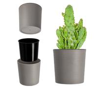 Pot de fleurs KADAX avec copeaux de bois, cache-pot plus élégant avec insert,...
