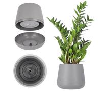 Pot de fleurs KADAX avec dessous de plat en lot, pot de plante, ovale, 17 cm,...