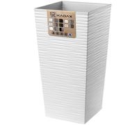 Pot de fleurs KADAX, jardinière en plastique, jardinière, 19 cm, blanc