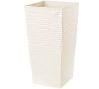 Kadax Pot de fleurs Jardinière avec insert en plastique 40 cm Crème