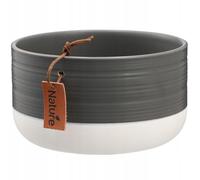 Pot de fleurs KADAX, en céramique, cache-pot, pot de plantation, 17 x 9 cm, gris