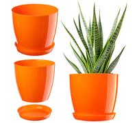 Pot de fleurs KADAX, jardinière avec dessous de plat, pot de fleurs, 20 cm, o...