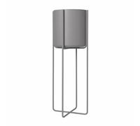 blomus Pot sur pied Kena M h80.5 cm Ø29 cm Steel gray (gris foncé)