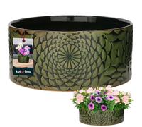 Pot de fleurs - KOTARBAU - 28×13 cm - Céramique émaillée - Vert - Pour extérieur