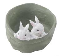Pot de fleurs lapin en résine pour une utilisation en intérieur et en extérieur, conçu pour contenir diverses plantes et améliorer l'esthétique de la maison ou du jardin avec son aspect ludique