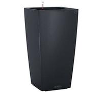Pot de fleurs - Lechuza - Cubico Color 22 - Gris ardoise - 6L substrat - Auto-approvisionnement en eau