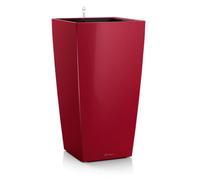 Pot de fleurs - LECHUZA - Cubico Premium 22 - Rouge scarlet brillant - 41 cm - Avec réserve d'eau