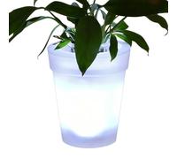Pot de fleurs LED pour extérieur - Étanche - Éclairage de jardin | Pot de fleurs à énergie solaire avec LED pour chemins, pelouses, jardins, extérieurs, maisons, terrasses et pendaisons de