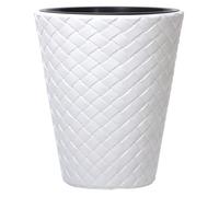Pot de fleurs - Matuba - DBMT400-S449 - 34L - Imitation rotin blanc - Diamètre 40 cm