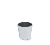 Pot de fleurs Milly rond pour l'intérieur et l'extérieur Pot de plantes en plastique 299 mm couleur blanc