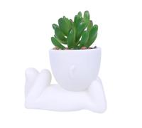 Pot de fleurs miniature en céramique de style moderne pouvant être utilisé comme décoration de jardin et de bureau NTf343 (taille A, taille unique)