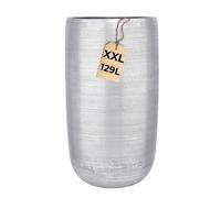 Pot de fleurs moderne XXL Camiel moderne en aluminium argenté 81 cm