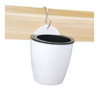 Pot de fleurs mural transparent avec arrosage automatique, idéal pour les personnes occupées (130#blanc)