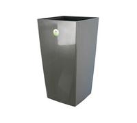 Pot de fleurs Nuance -Carré - 29 x 29 x H 52 cm - 32.6 L - Gris pailleté