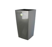 Riviera Pot De Fleurs Nuance - Carré - 38 X 38 X H 69 Cm - Gris Pailleté Gris