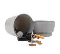 Pot de fleurs - Petit pot de fleurs - Pots de fleurs avec compartiments sécurisés et secrets cachés - Pots décoratifs pour cacher des objets de valeur sous le faux des jardins extérieurs