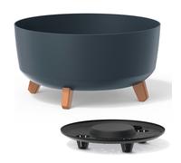 Pot de fleurs pot de fleurs avec pieds 3 tailles 23,5-37,9 cm anthracite...