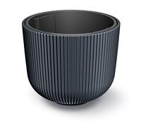 Prosperplast Pot de Fleurs Milly Rond avec Insert de Plantation - Anthracite - ⌀ 39,1 cm