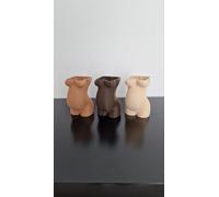 Pot de fleurs pour femme enceinte Cadeau pour future maman enceinte | Vase décoratif/crayon corps féminin femme enceinte | Décoration Baby Shower (café)