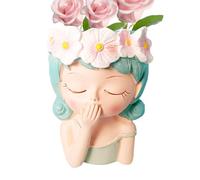 Pot de fleurs pour visage, pot de fleurs pour visage | Planteur de fleurs de tête de visage de filles | Petits Pots succulents tête de fée, Pot de visage de fille, planteur de Cactus en rés