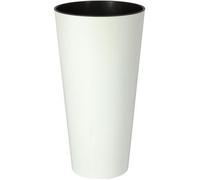 TUBUS SLIM 15,5L. pot brillant, dimensions (mm) 250x250x476, couleur Blanc