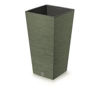 Pot de fleurs Prosperplast FURU SQUARE DFSH240-5615C 240x240x450mm - couleur vert terre