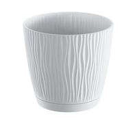Pot de fleurs - PROSPERPLAST - Sandy P - Rond Ø13 cm - Blanc - Plastique anti-UV