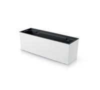 Prosperplast Pot de fleurs Urbi Case rectangulaire, pot intérieur+extérieur, résistant aux UV, blanc