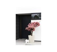 Pot de fleurs - - Pure Straight Round 50 - Blanc Lin - L 50 x B 49.5 x H 51 cm - 100% recyclé