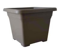 Pot De Fleurs QUADRO 40x40x31,5cm Taupe Carré Avec Des Trous De Drainage Neuf