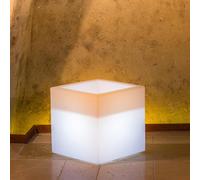 POT DE FLEURS RÉSINE CARRÉ LED JARDINIÈRE CACHE POT RUGUEUX MADE IN ITALY JARDIN