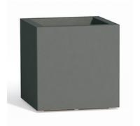 POT DE FLEURS RÉSINE JARDINIÈRE CACHE MADE IN ITALY H40 JARDIN GRIS