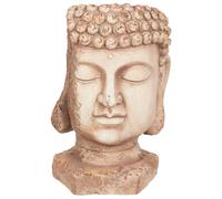 Pot de Fleurs Rétro Magnésium Intérieur Extérieur Tête de Bouddha Beige Sable Bu