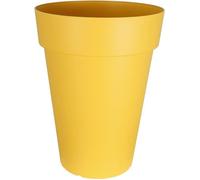 Pot de fleurs RIVIERA - SOLEILLA HAUT - Plastique - H65 x D49 cm - Jaune