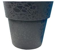 Pot de fleurs RIVIERA Terea Ø 58 cm Noir - Jardinière d'extérieur moderne pour décoration contemporaine