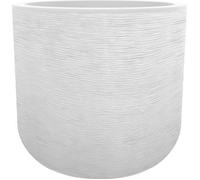 EDA Pot de Fleurs Rond en Plastique Graphit Up Blanc cérusé - Ø 40 cm