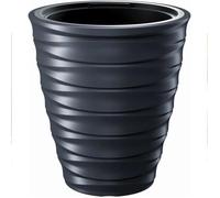 Pot de fleurs rond avec insert Prosperplast Freze DBFE400-S433 - couleur anthracite, 18,0/28,0 L