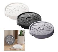 Pot de fleurs rond avec roulettes pivotantes, plateau en polypropylène de 29 cm de diamètre extérieur avec drainage et stockage de l'eau, mobilité intérieur/extérieur pour pots de fleurs