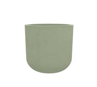 Pot De Fleurs Rond Basalt Up - Ø 40 X 37 Cm - 32,5 L - Vert Amande - Eda Gris