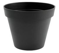 EDA Plastiques - Pot de fleurs rond Toscane 43 L Ø 47,5 x H 40 cm Gris anthracite - Garantie 7 ans