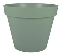Pot De Fleurs Rond En Plastique Eda Toscane Vert Laurier - Ø 60 Cm Gris