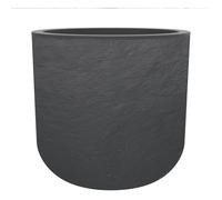 Pot de fleurs Rond - EDA - Volcania Up - 67 L - Intérieur/Extérieur - Décor Pierre - Ø 48,5 x H. 46,2 cm - Gris Anthracite